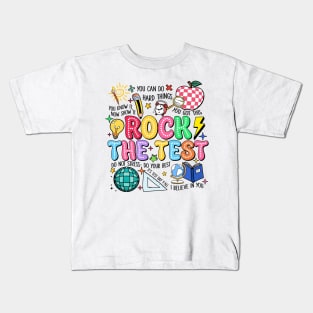 Rock The Test, Testing Day, Don't Stress Just Do Your Best, Last Day Of School Kids T-Shirt